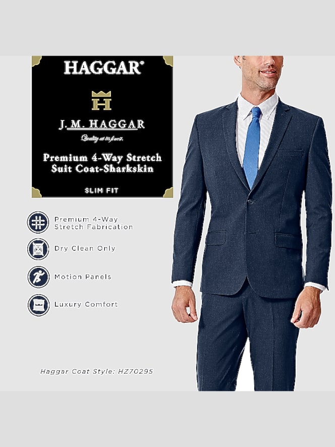 Haggar J.M. Haggar&trade; 4 Way Stretch Slim Fit Flat Front Suit Jacket