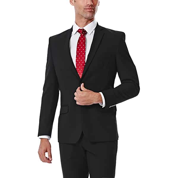 Haggar Men's J.M. ™ 4 Way Stretch Slim Fit Flat Front Suit Jacket Black Solid - Size: 40 Short