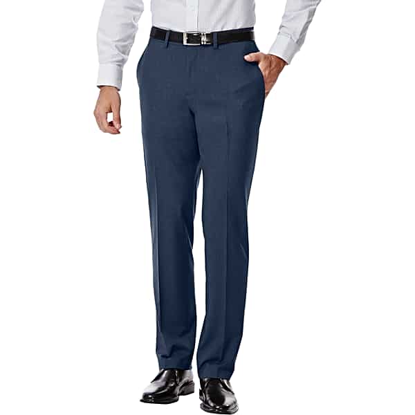 Haggar Men's J.M. ™ 4 Way Stretch Slim Fit Flat Front Suit Pant Navy Solid - Size: 32W x 34L TMW3Y5532F01
