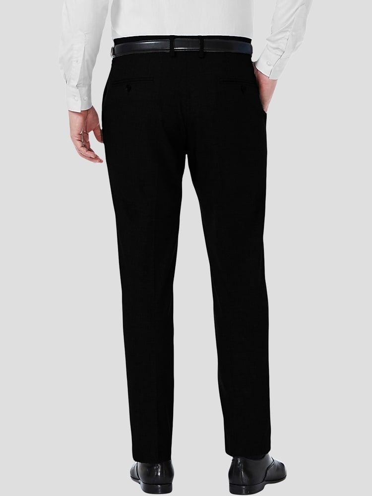 Men's J.M. Haggar Premium Tailored-Fit Stretch Flat-Front Suit Pants - Black 33x32