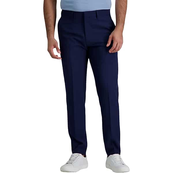 Haggar Men's Smart Wash® Repreve® Slim Fit Flat Front Suit Pant Navy Solid - Size: 34W x 34L TMW3Y5E34F01