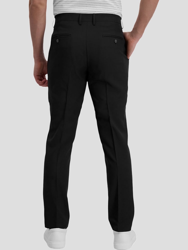Haggar Slim Fit Suit Pants, Black Solid | Men's Wearhouse