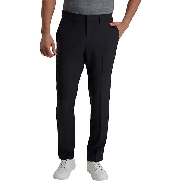 Haggar Men's Smart Wash® Repreve® Slim Fit Flat Front Suit Pants Charcoal Gray - Size: 34W x 29L