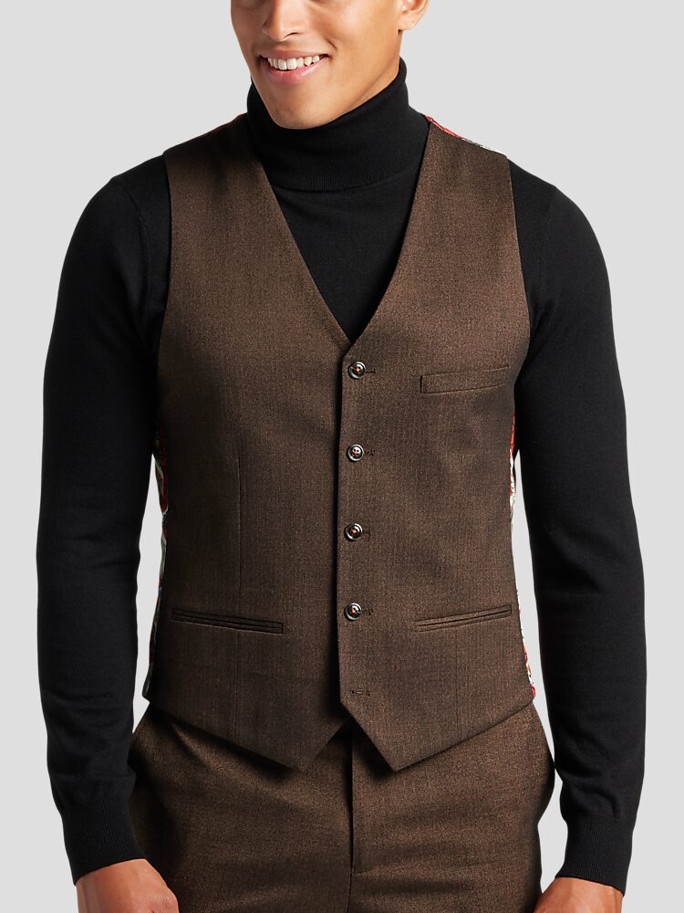Men's wearhouse tweed vest deals