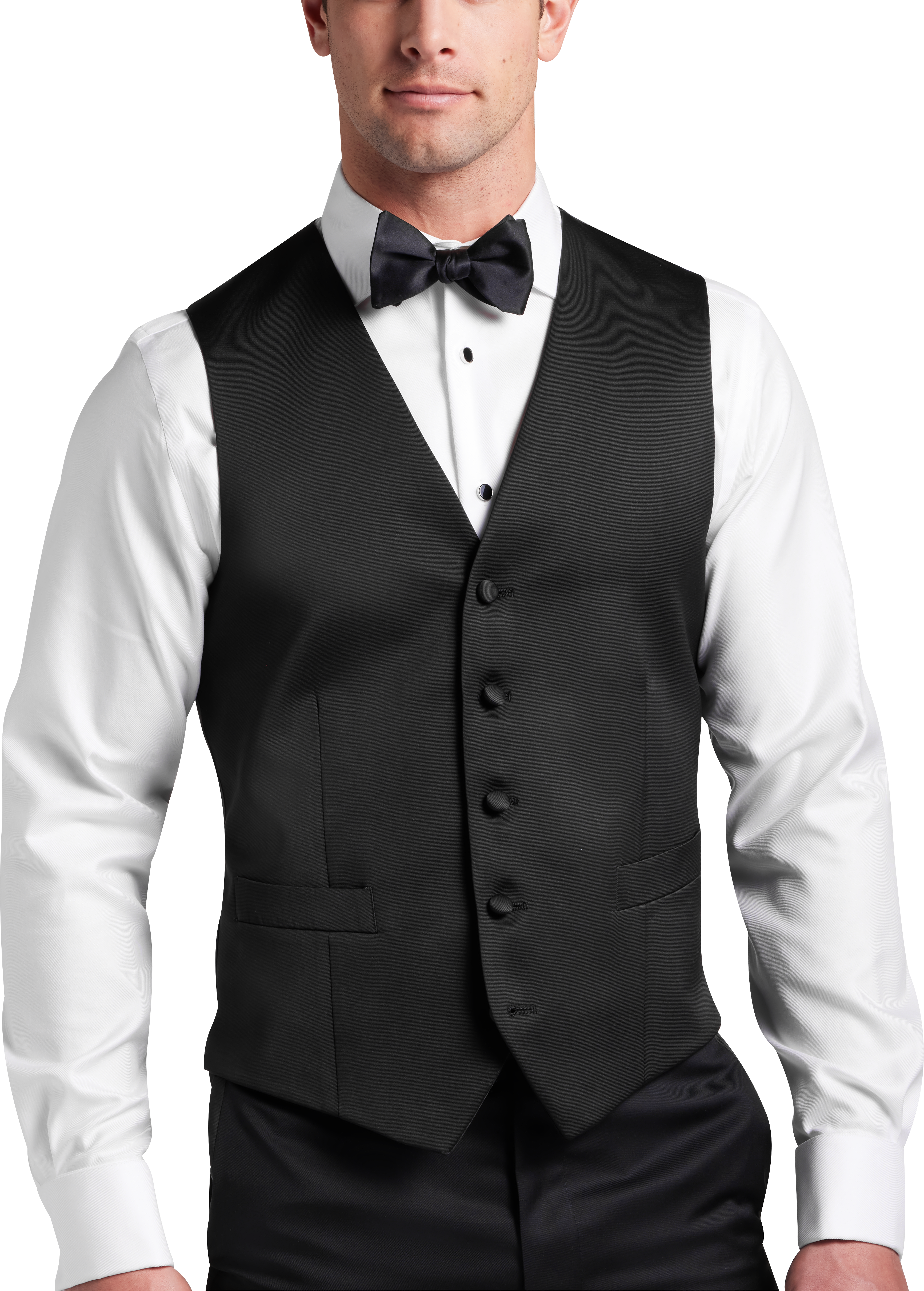 Modern Fit Wool Tuxedo Vest