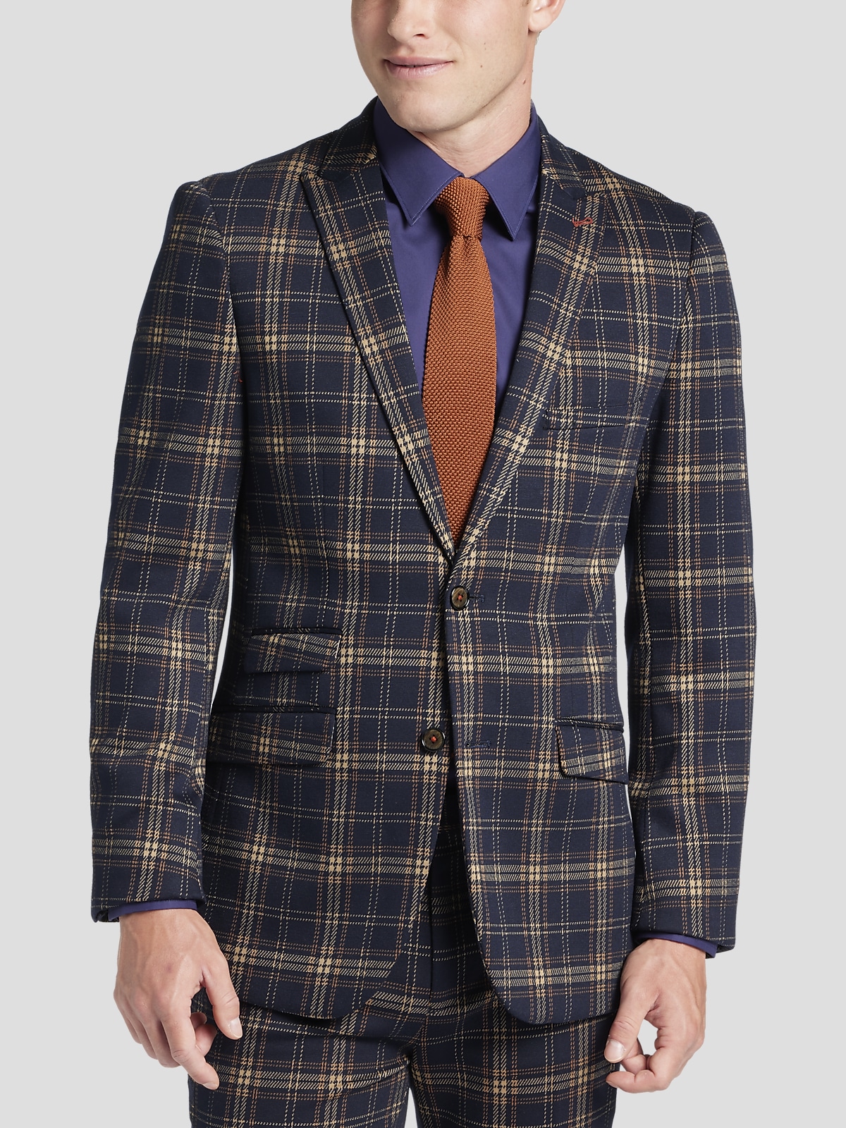 Paisley & Gray Slim Fit Plaid Suit Separates Coat All Sale Men's
