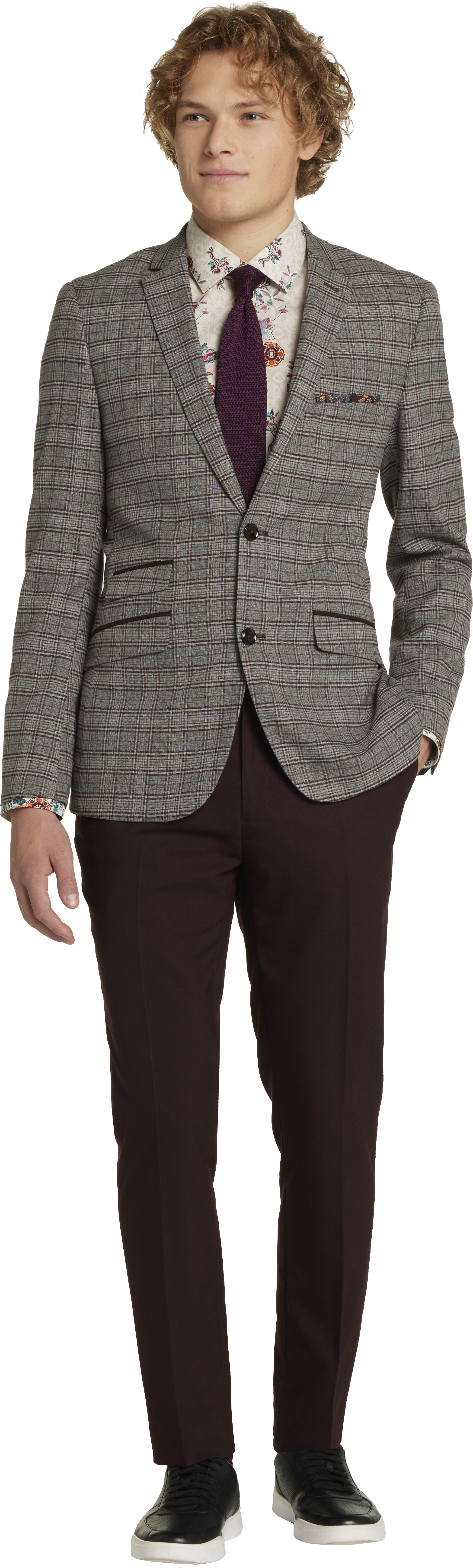 Slim Fit Check Suit Separates Jacket