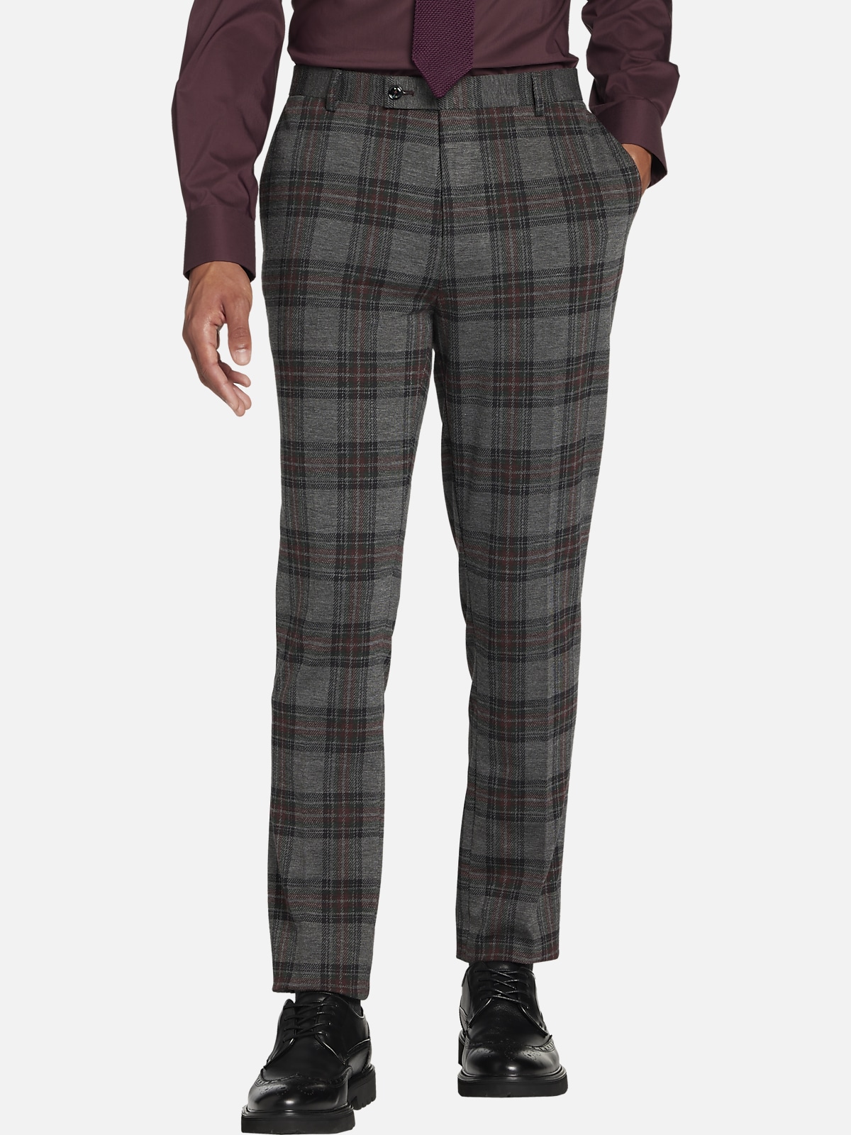 Paisley & Gray Slim Fit Tartan Plaid Suit Separates Pants | All ...