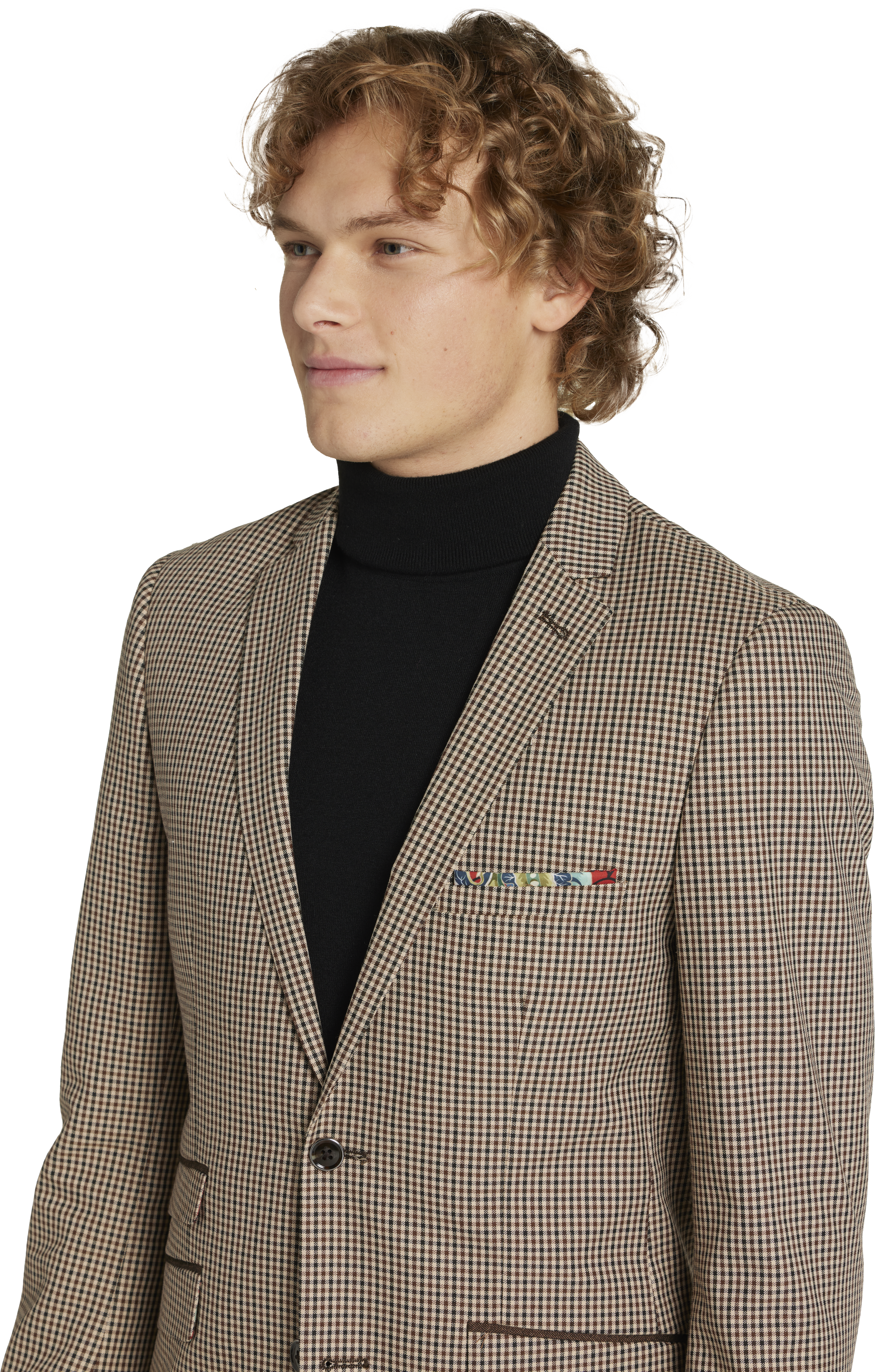 Slim Fit Gingham Suit Separates Jacket
