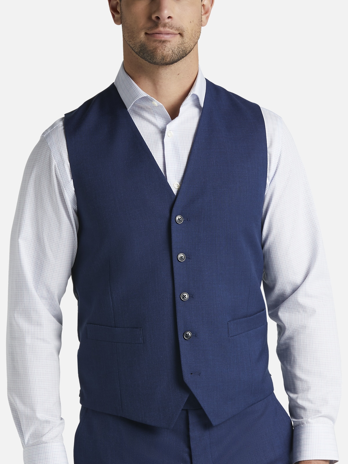 Pronto Uomo Modern Fit Suit Separates Vest, Blue | All Sale| Men's ...