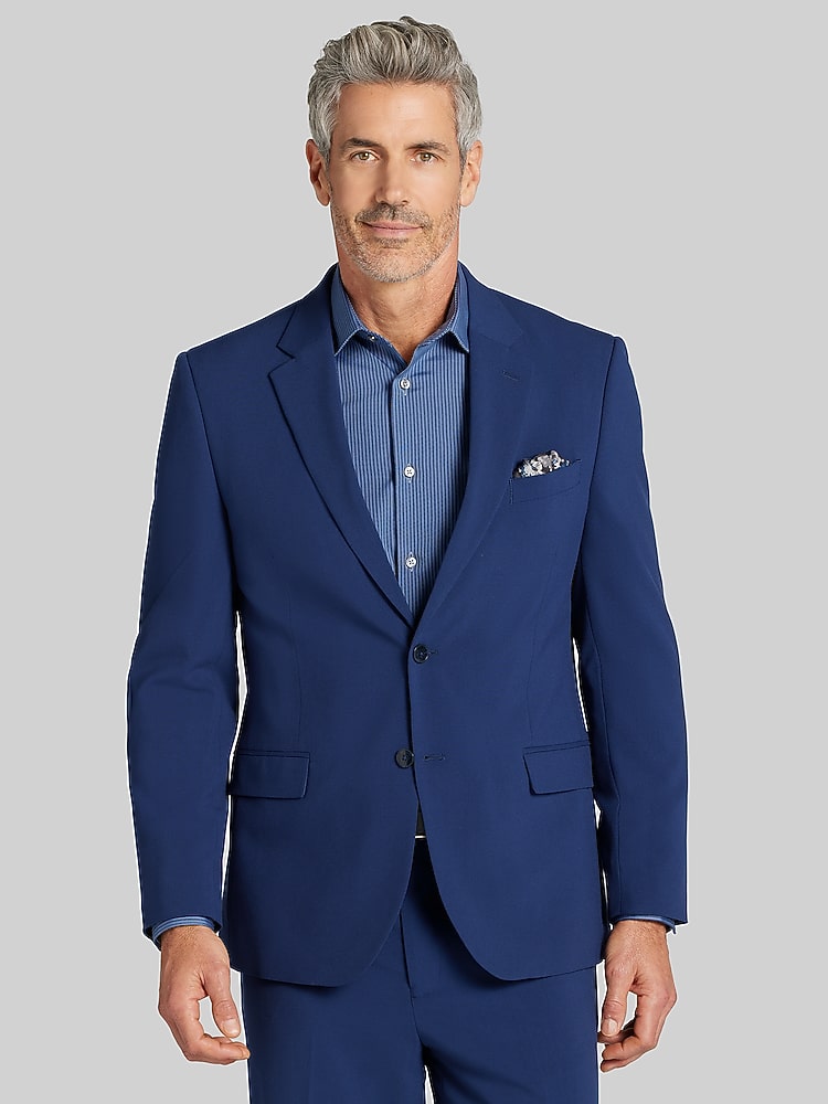 Nautica Men's Modern-Fit Bi-Stretch Suit - Blue Solid