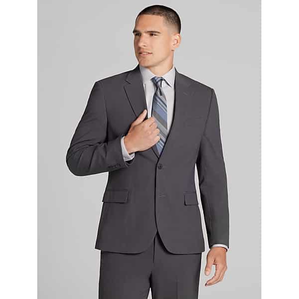Nautica Men's Modern Fit Suit Charcoal Gray - Size: 46 Long