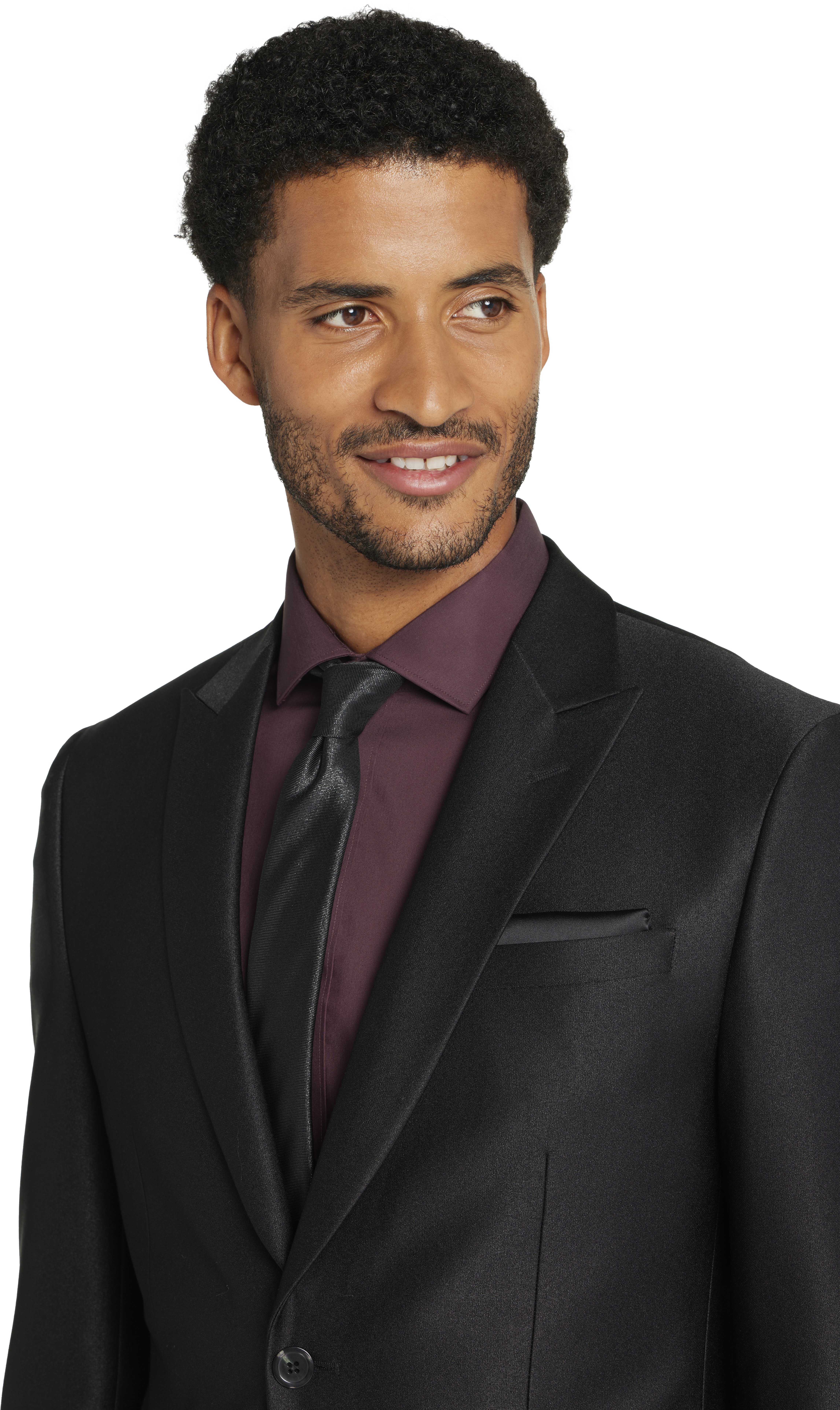 Skinny Fit Peak Lapel Shiny Suit Jacket