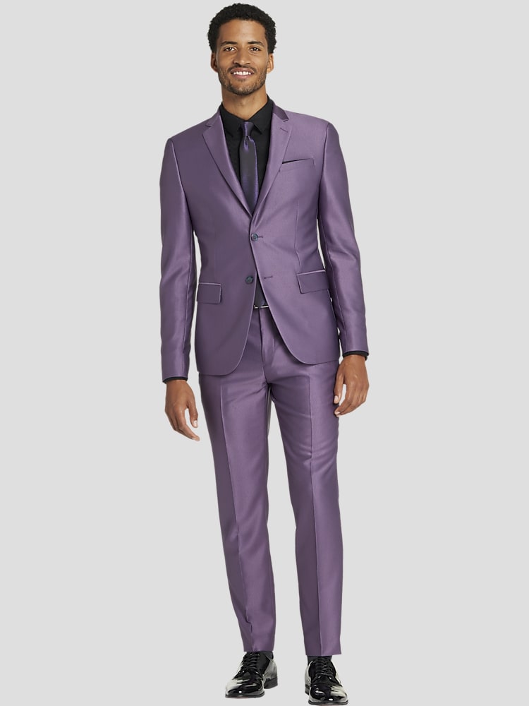 purple dress jacket Royal Jacquard Suit 44 Look Suit Jacket brings a muted purple and earthy tone that stands out subtly Mens Light Purple Suit Blazer