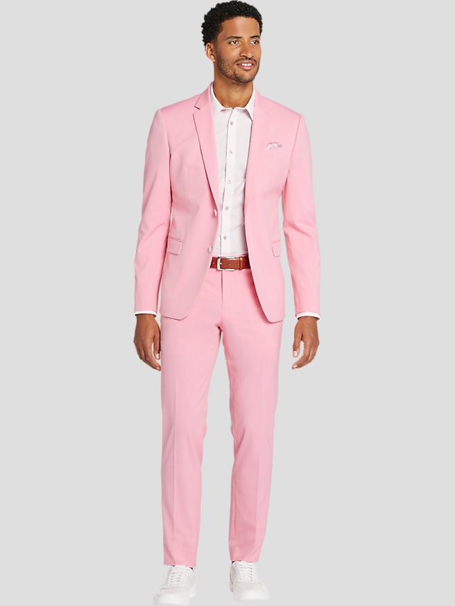 Pink jacket outfit men clearance
