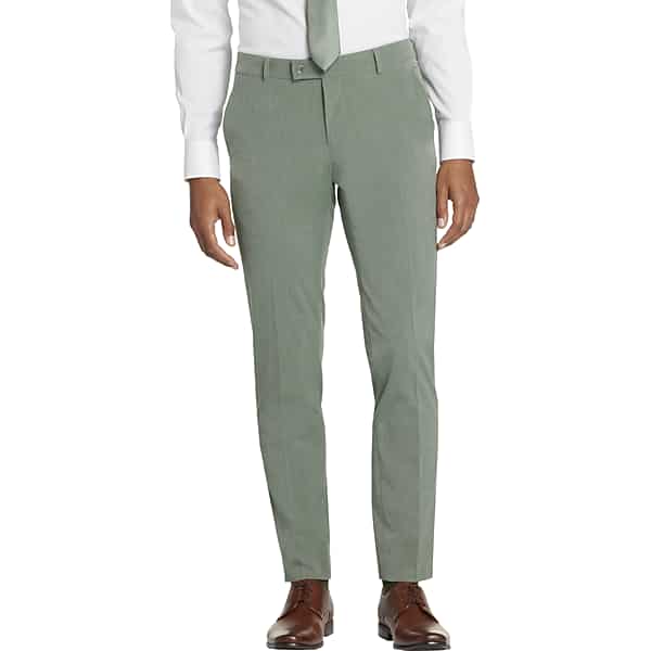 Egara Skinny Fit Men's Suit Separates Pants Grass - Size: 42W x 34L