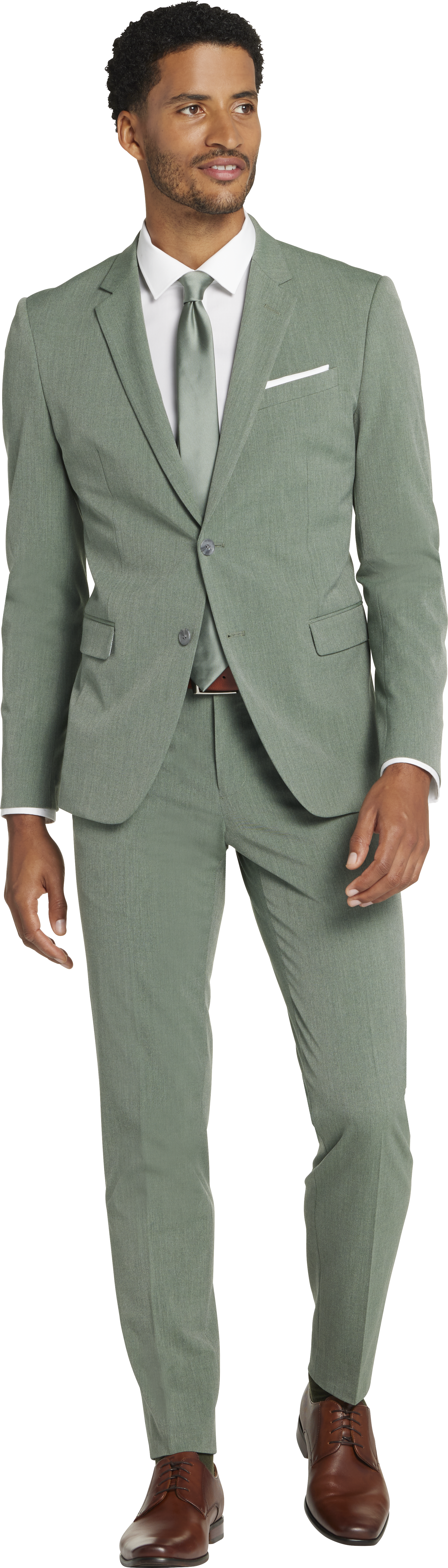 Modern Fit Notch Lapel Shiny Suit Separates Jacket