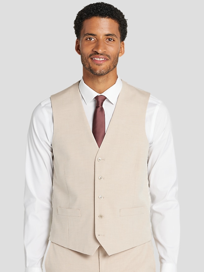 Khaki suit vest on sale