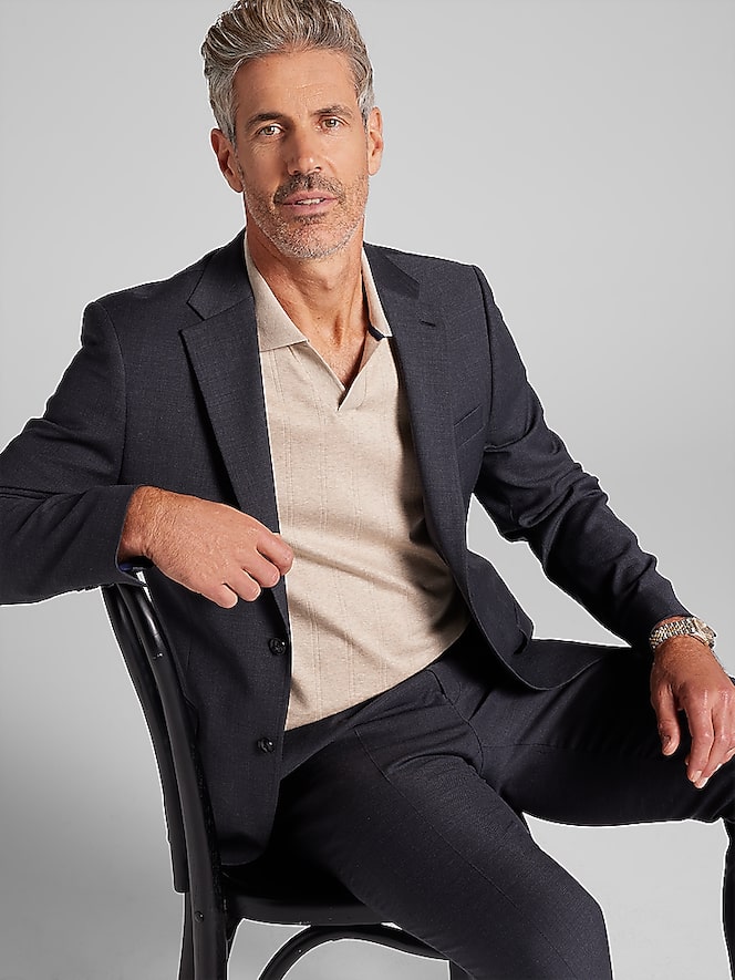 Tommy Hilfiger Modern Fit Premium Wool Blend Twill Suit Jacket, Charcoal Twill - Image 7 of 8