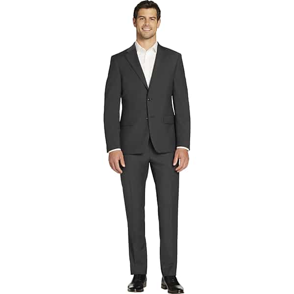 Tommy Hilfiger Modern Fit Wool Blend Twill Men's Suit Jacket Charcoal Twill - Size: 56 Regular TMW3YG956217
