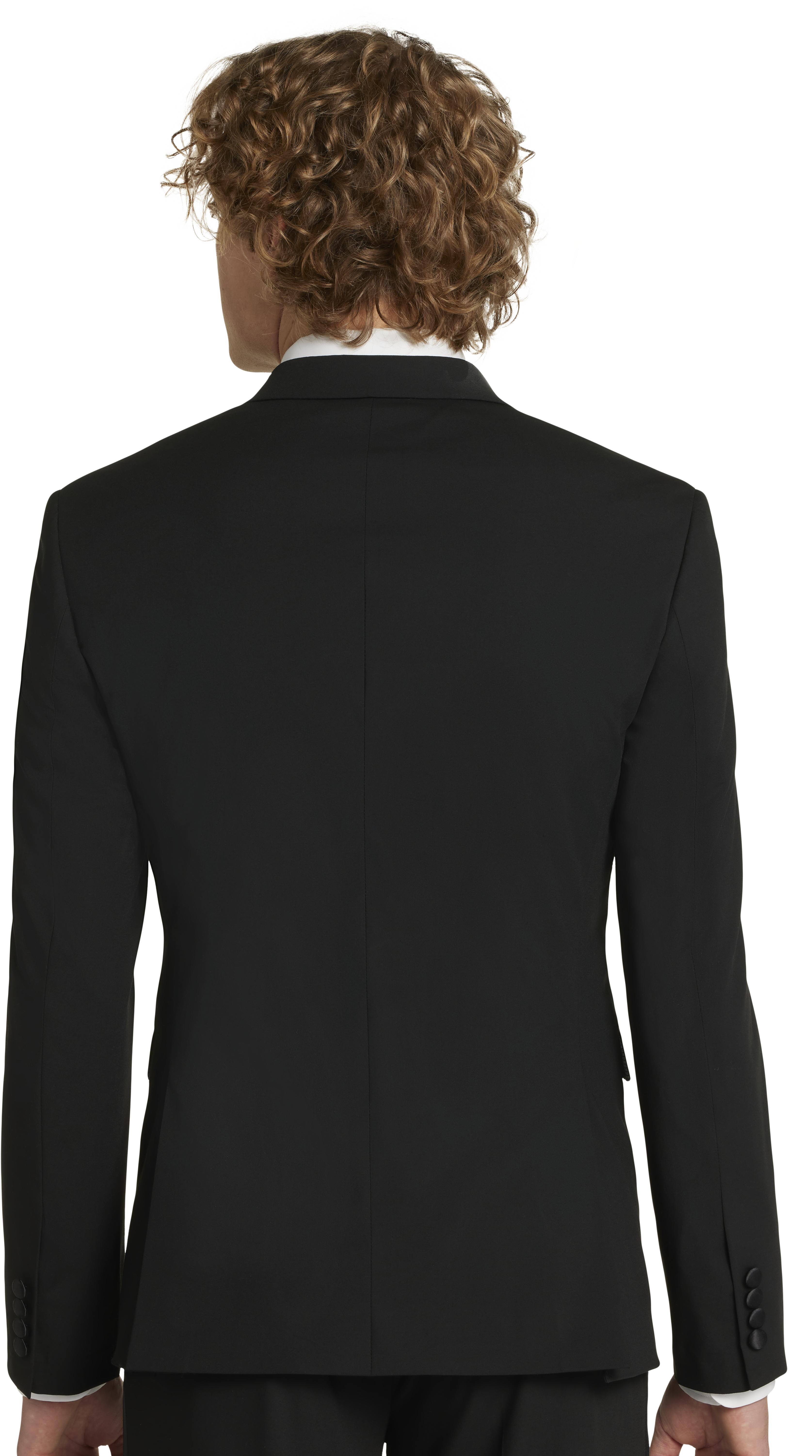 Skinny Fit Satin Peak Lapel Tuxedo Jacket