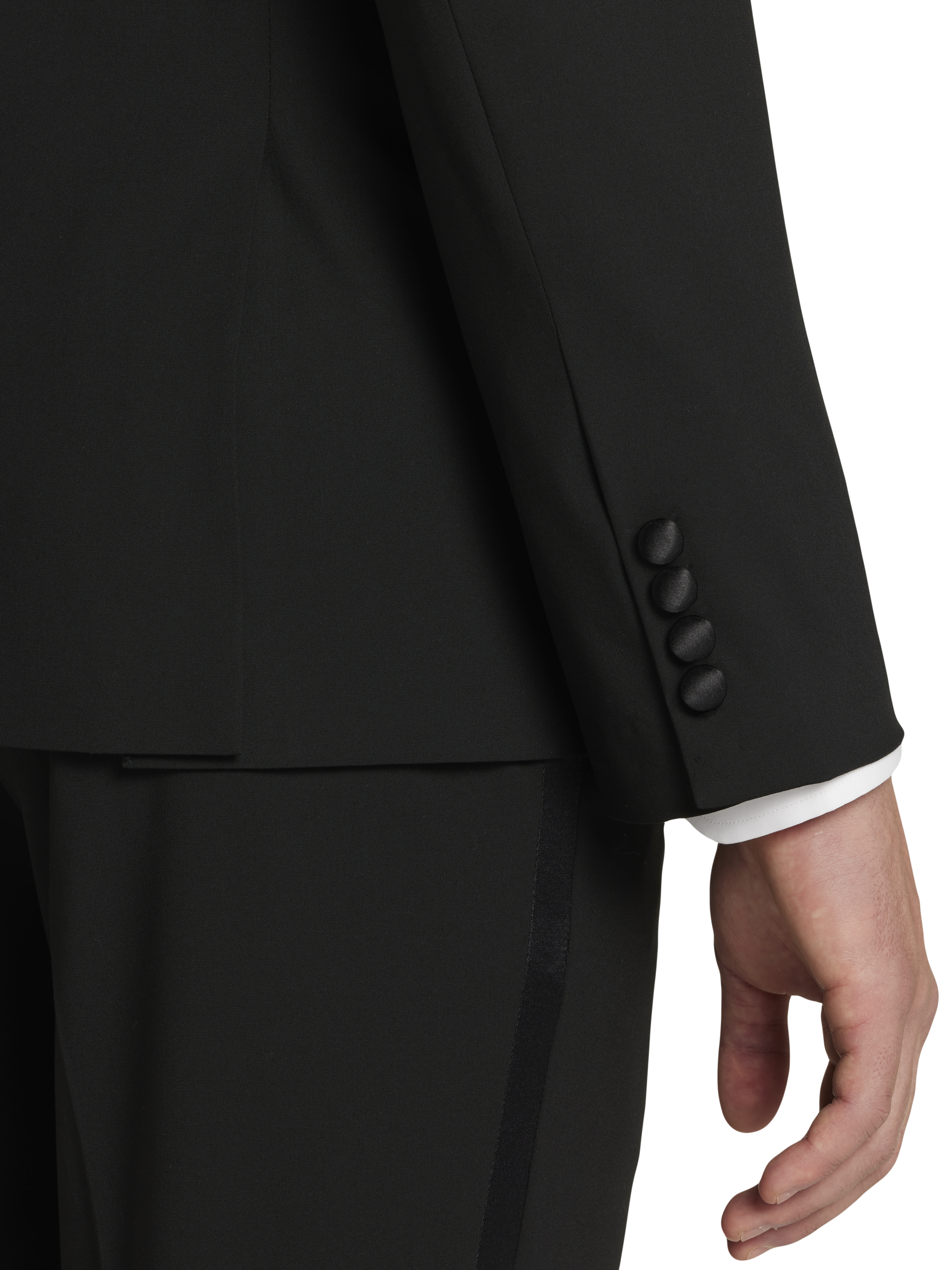Skinny Fit Satin Peak Lapel Tuxedo Jacket