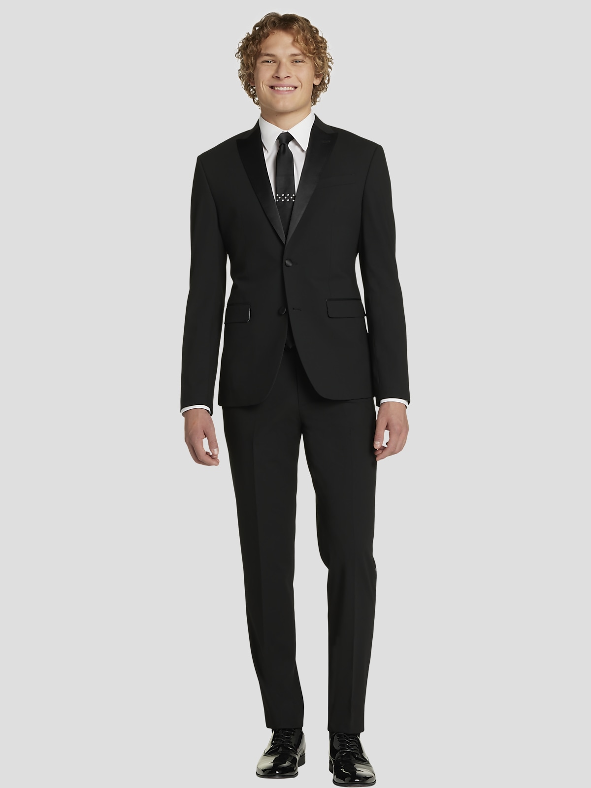Skinny fit tuxedo suit online