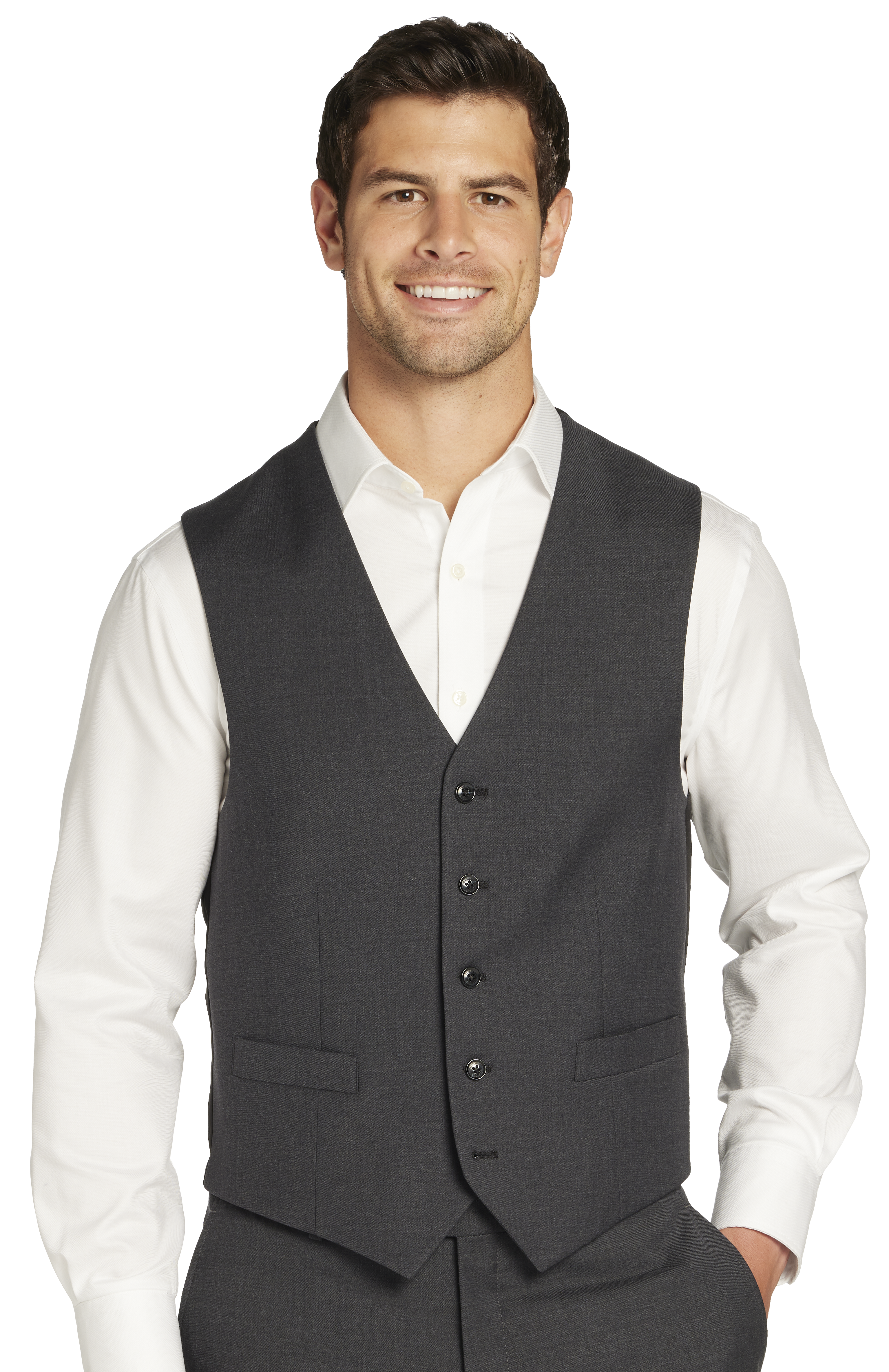 Modern Fit Wool Blend Suit Vest