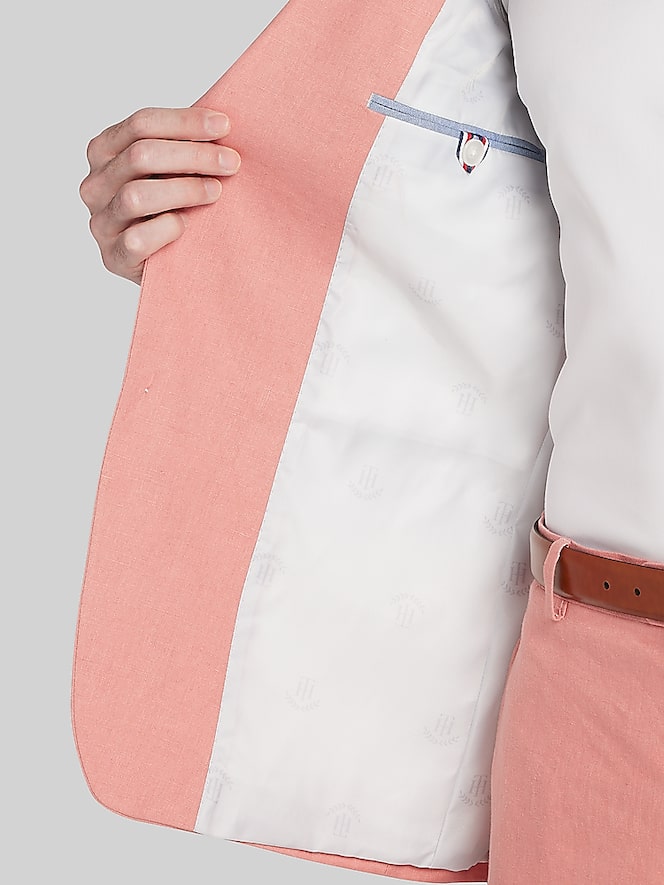 Tommy Hilfiger Modern Fit Linen Suit Jacket, Red - Image 6 of 7