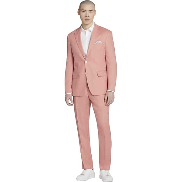 Tommy Hilfiger Modern Fit Men's Suit Separates Linen Jacket Red - Size: 43 Regular