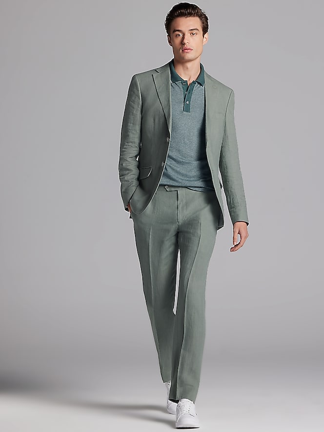 Tommy Hilfiger Modern Fit Linen Suit Jacket, Sage - Image 5 of 8