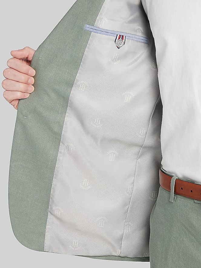 Tommy Hilfiger Modern Fit Linen Suit Jacket, Sage - Image 6 of 8