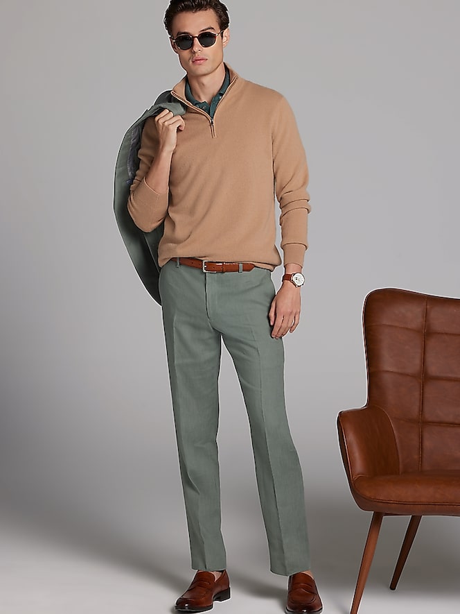 Tommy Hilfiger Modern Fit Linen Suit Jacket, Sage - Image 7 of 8
