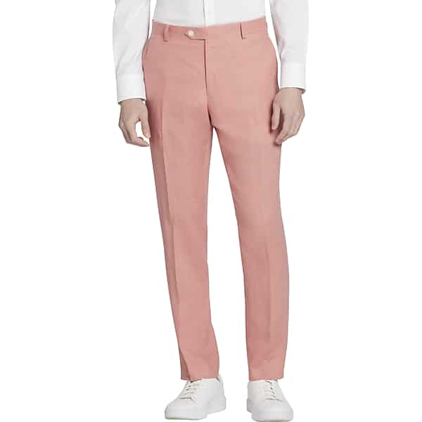 Tommy Hilfiger Modern Fit Men's Suit Separates Linen Pants Red - Size: 40W x 29L