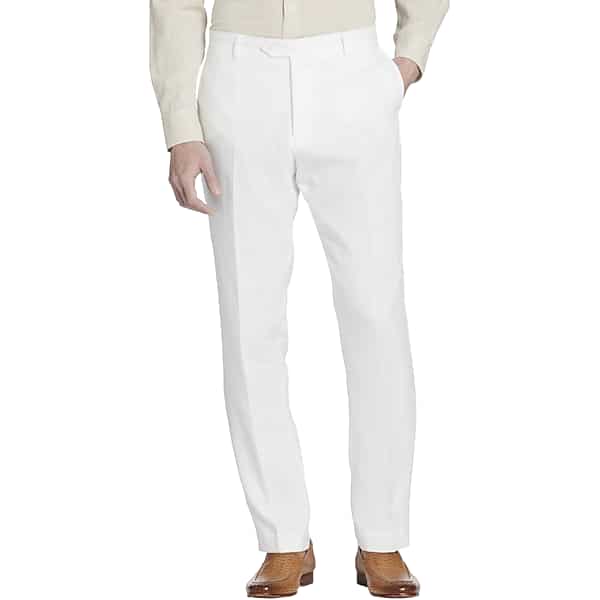 Tommy Hilfiger Big & Tall Modern Fit Linen Men's Suit Pants White - Size: 54W x 32L TMW3YGW54T49