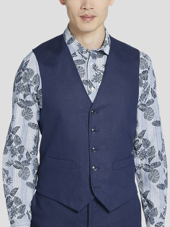 Tommy Hilfiger Modern Fit Linen Suit Vest