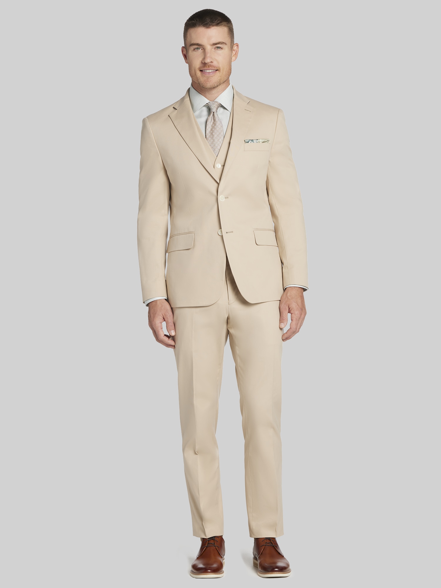 Modern Fit Cotton Blend Suit Jacket