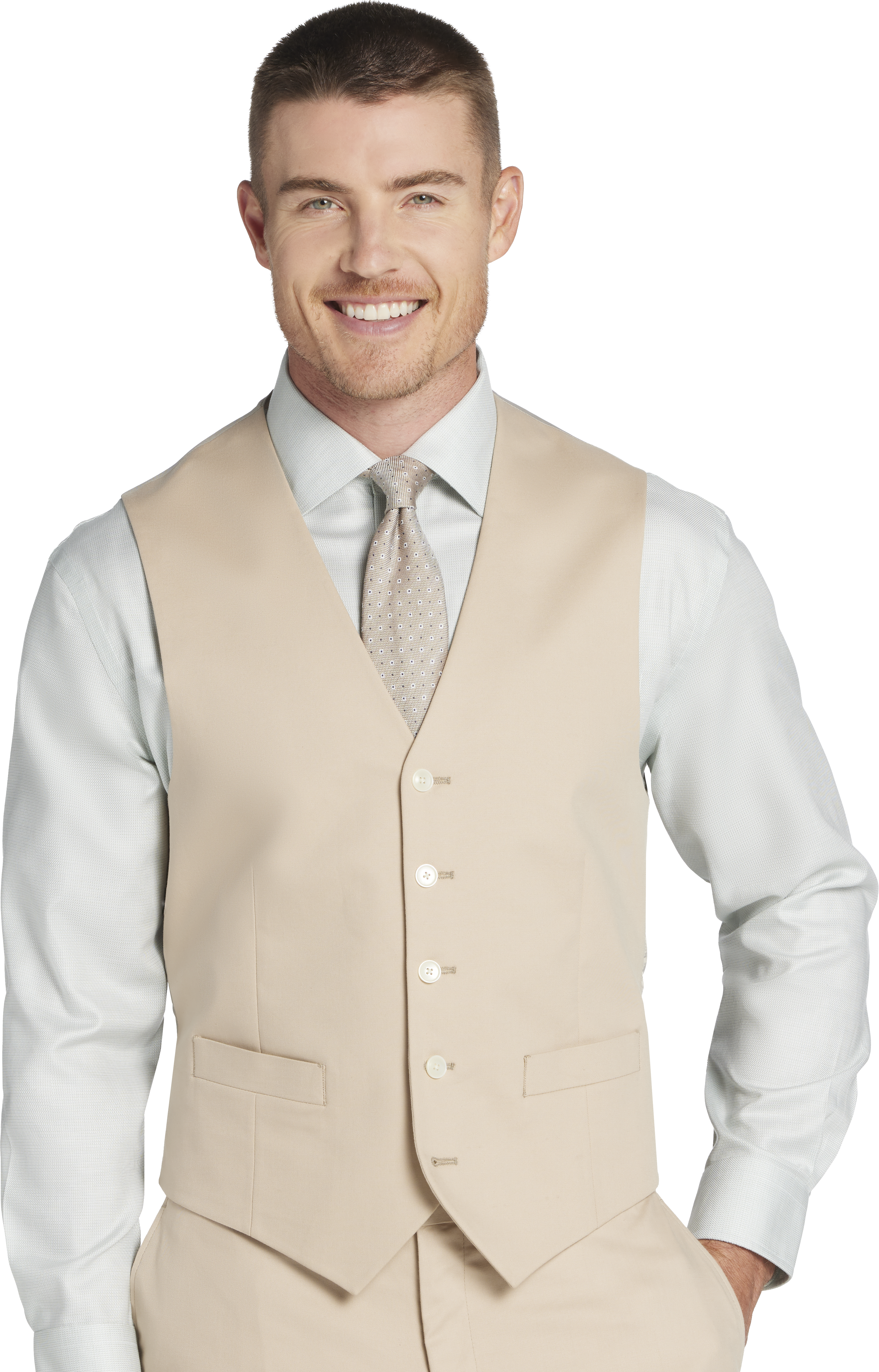 Modern Fit Solid Suit Separates Vest