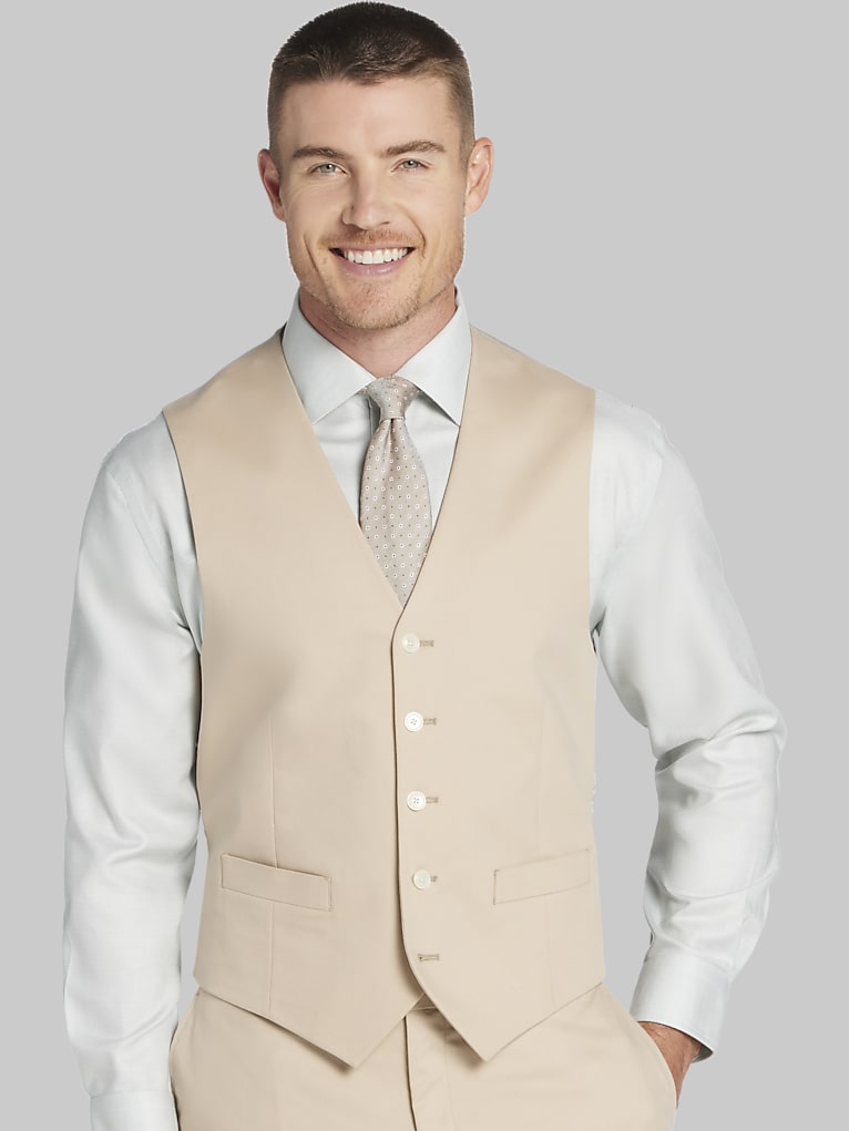 Tommy Hilfiger Modern Fit Cotton Blend Suit Vest