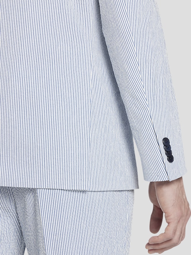 Tommy Hilfiger Modern Fit Cotton Blend Seersucker Suit Jacket