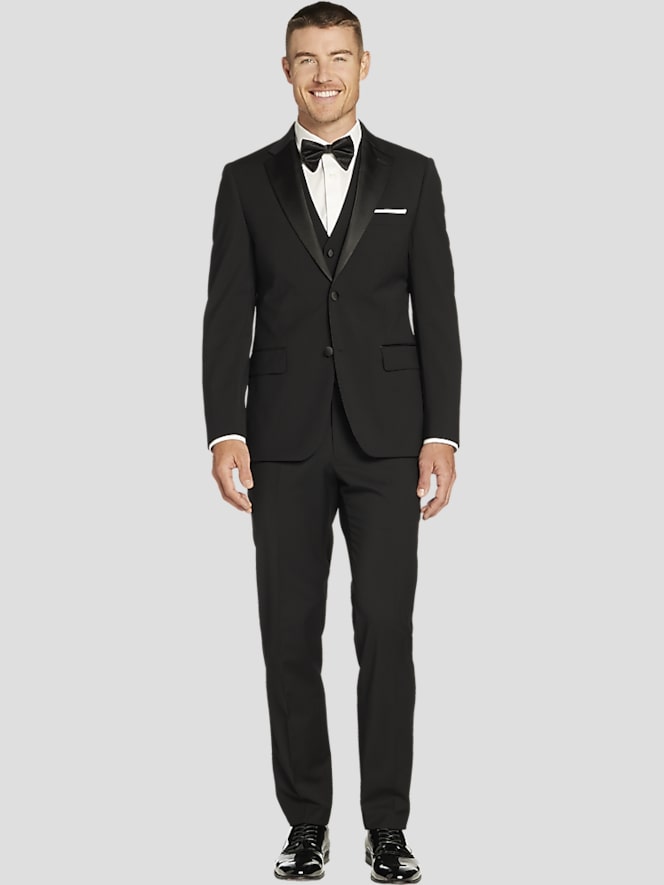 Tommy Hilfiger Modern Fit Wool Blend Notch Lapel Tuxedo Jacket