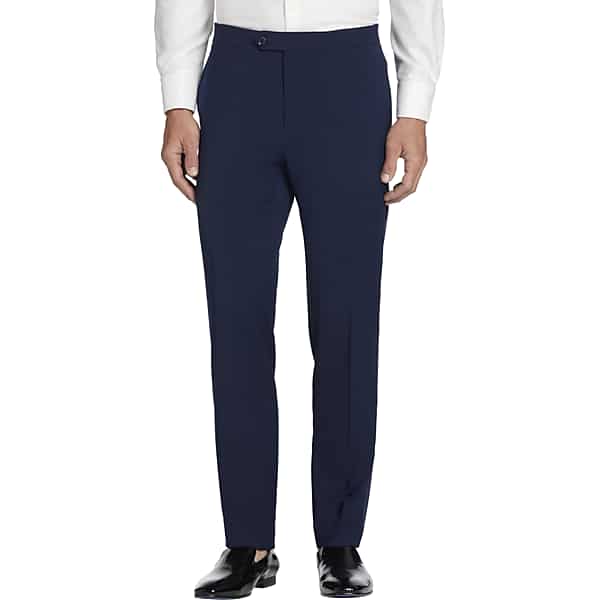 Tommy Hilfiger Men's Slim Fit Wool Blend Tuxedo Pants Navy Solid - Size: 54W x 32L TMW3YHG54T01