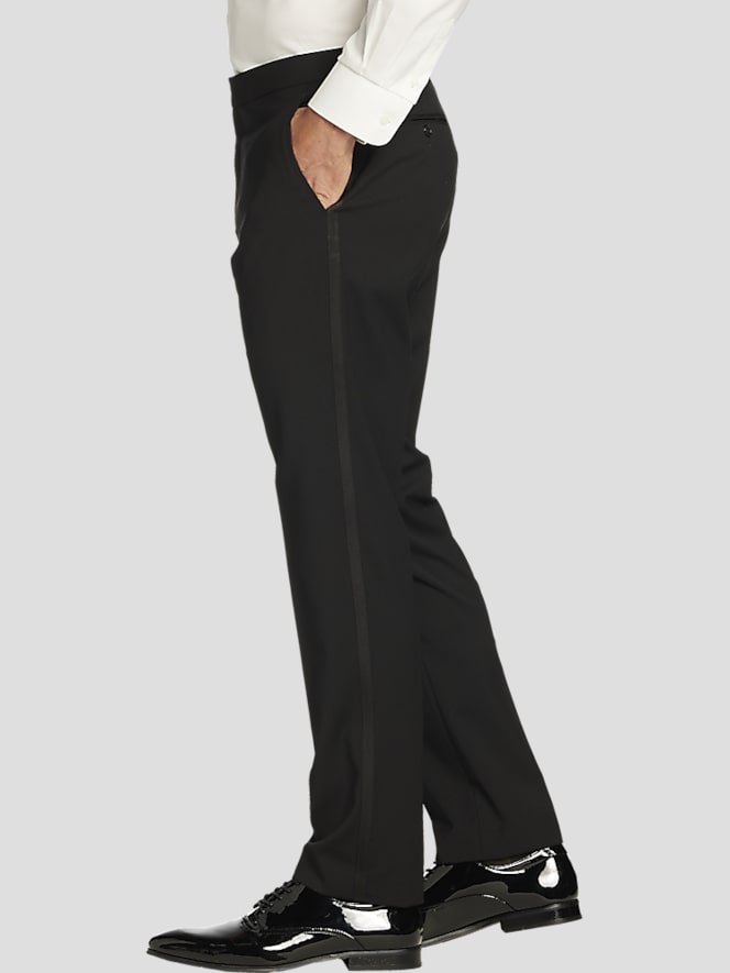 Tommy Hilfiger Slim Fit Wool Blend Tuxedo Pants