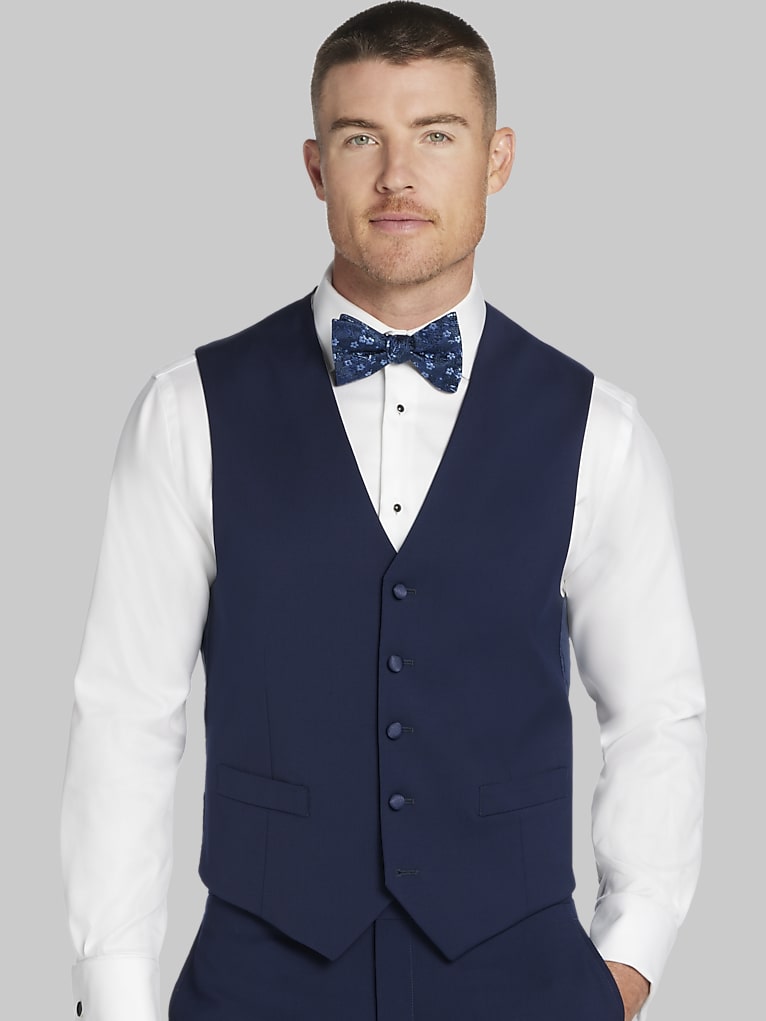 Tommy Hilfiger Slim Fit Wool Blend Tuxedo Vest