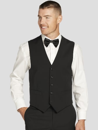 Slim Fit Wool Tuxedo Vest