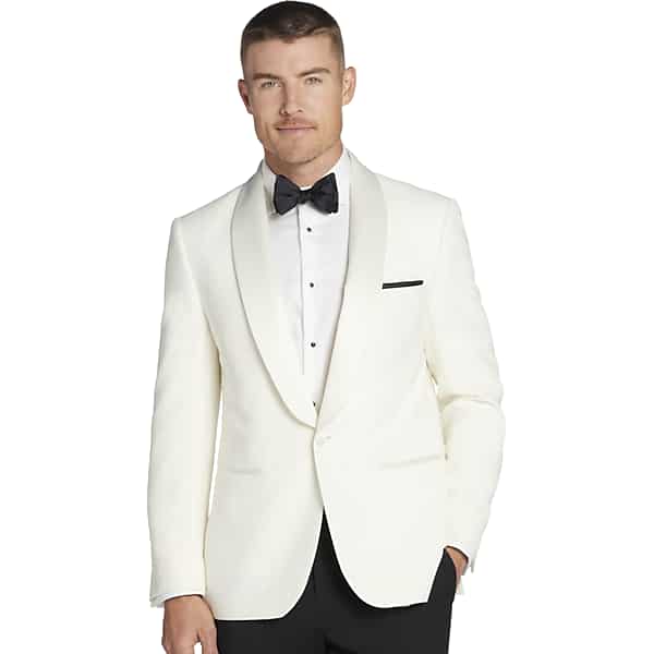 Tommy Hilfiger Modern Fit Men's Suit Separates Tuxedo Jacket White - Size: 42 Short