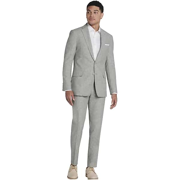 JOE Joseph Abboud Slim Fit Linen Blend Men's Suit Separates Jacket Lt Sage - Size: 44 Regular