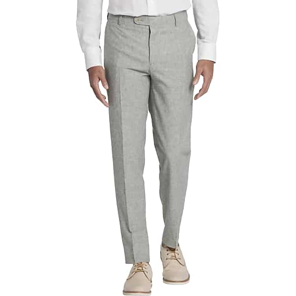 JOE Joseph Abboud Slim Fit Linen Blend Men's Suit Separates Pants Lt Sage - Size: 33W x 32L