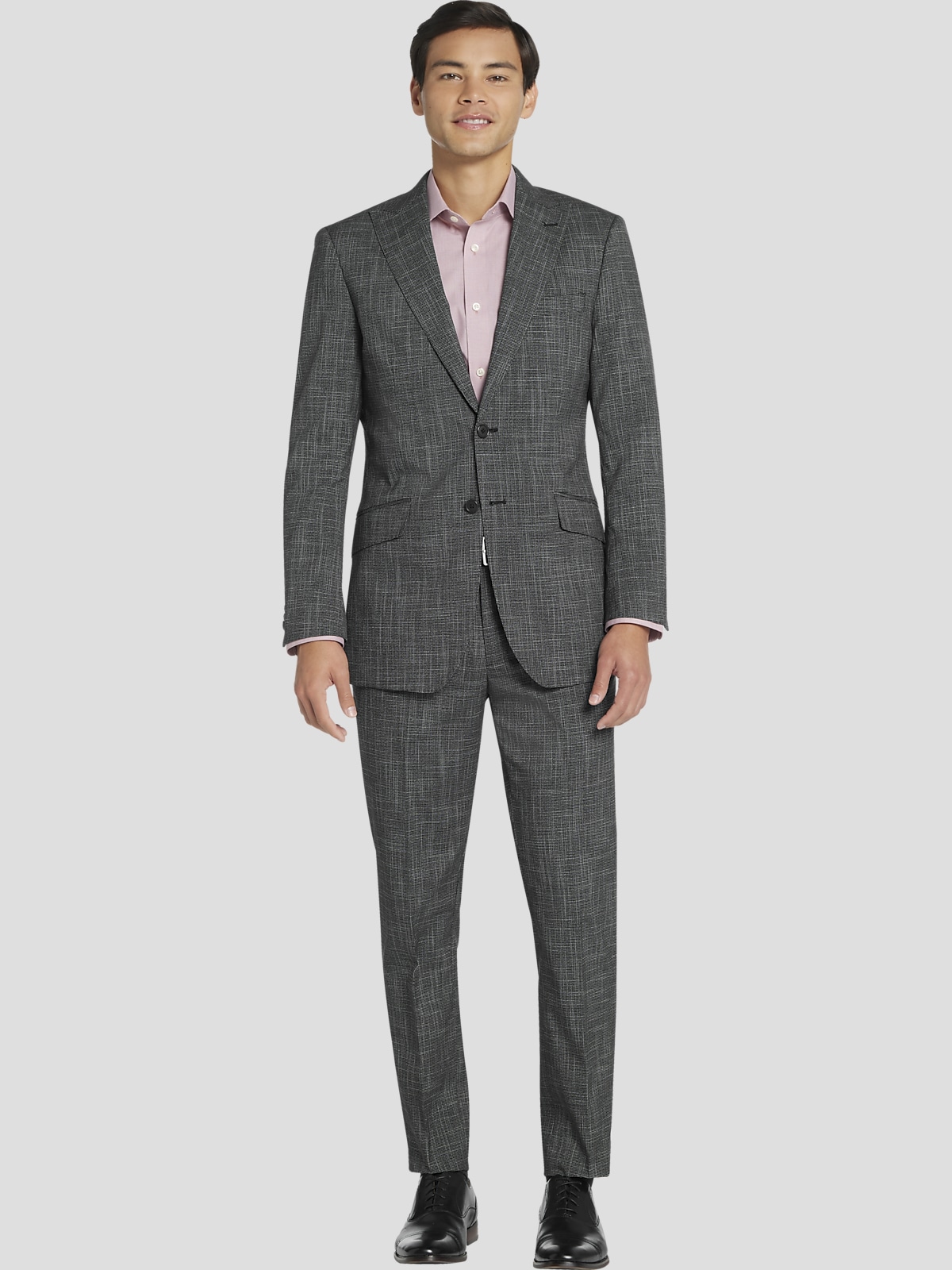 CALVINSUIT Men's Velvet 2 Pieces Slim Fit Notched Lapel