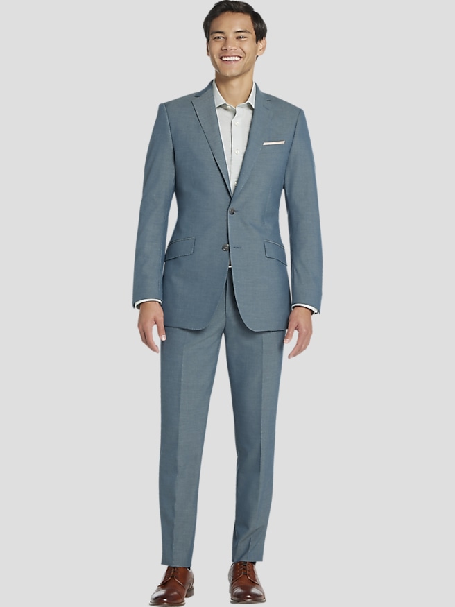 Slim Fit 2 Piece Suit, White